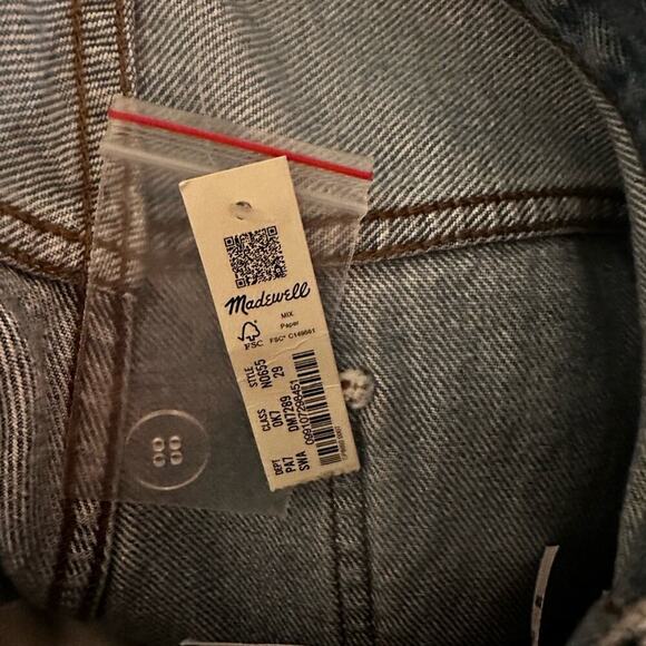 Madewell Low Slung Straight Jeans Light Wash NWT Size 29 Button Fly‎ - Picture 8 of 10